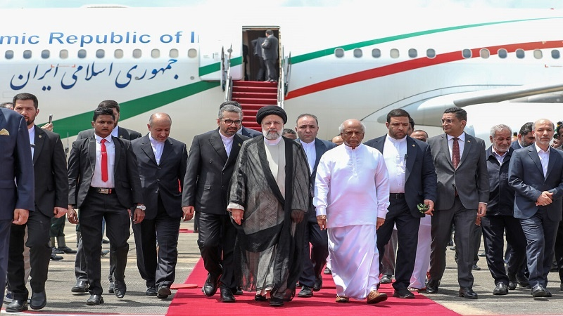 Iranian President Ibrahim Raeesi arrived in Sri Lanka after visiting Pakistan