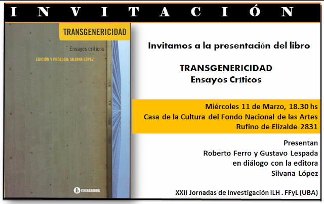 Presentación del libro "Transgenericidad. Ensayos Críticos"