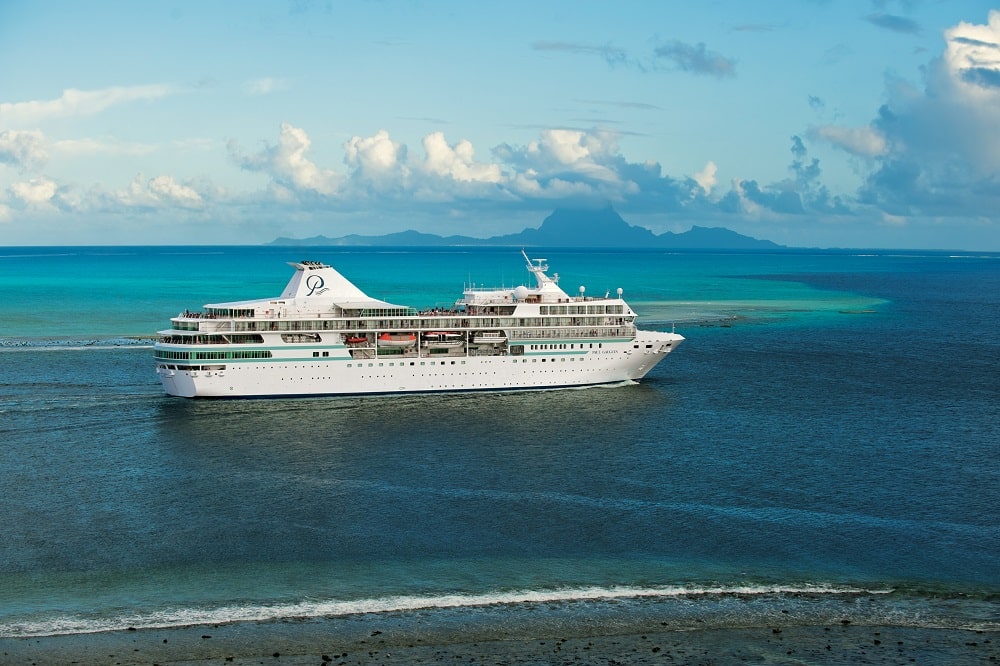 PONANT CRUISE LE PAUL GAUGUIN SHIP IN SOUTH PACIFIC