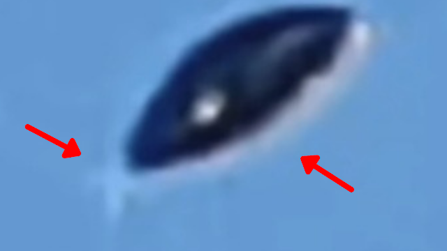 Is the UFO real and is the reflection really what has caused the white outline around the UFO.