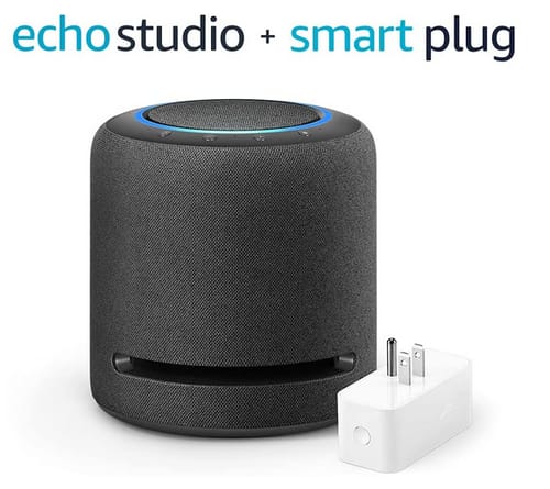 Echo Studio Charcoal with Amazon Smart Plug