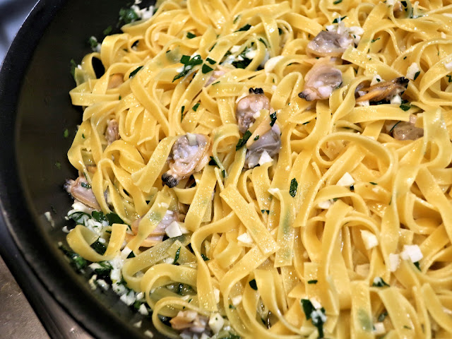 fettuccine, palourdes