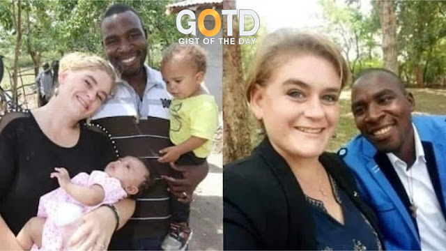 God Told Me To Marry Primary School Dropout – White Lady Says After Marrying African Man (Photo+Video)