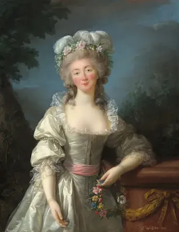 Madame du Barry aged gracefully in the company of her pets