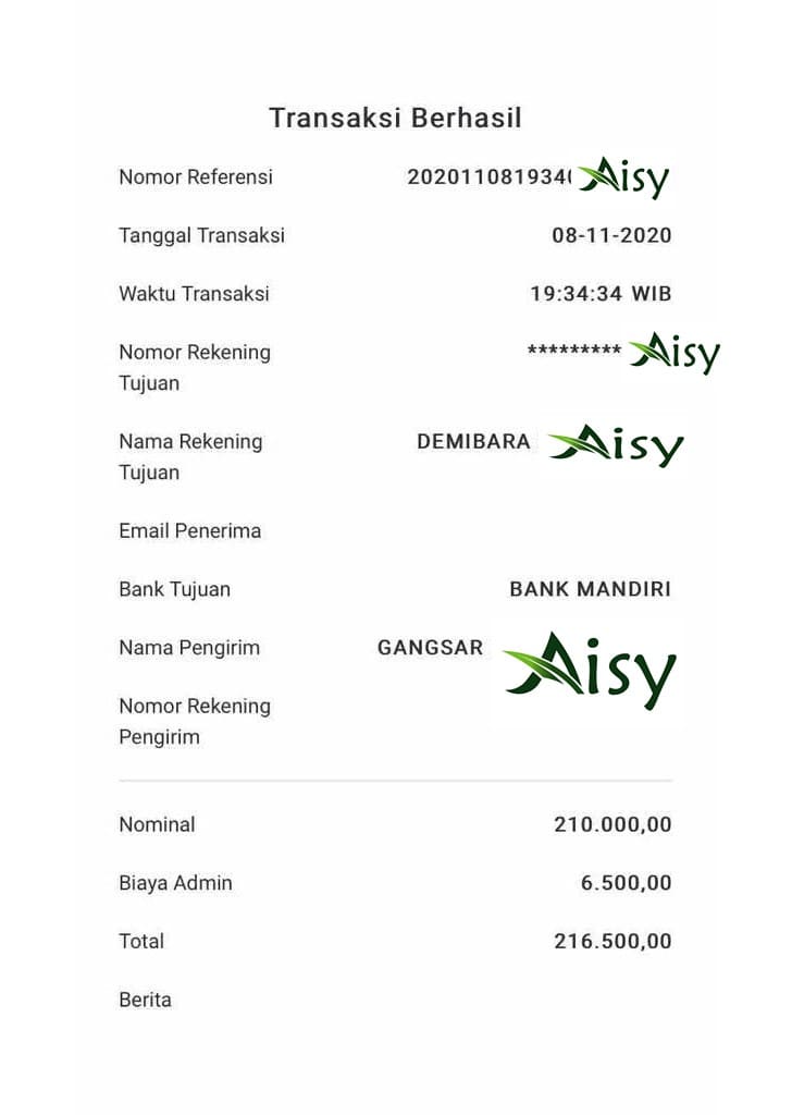 Bukti Transfer Pembayaran Catering November 2020 8