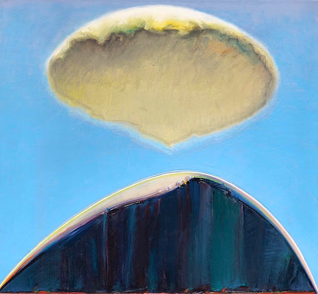 WAYNE THIEBAUD (1920-2021),El Capitan (2,309m - 7,573 ft), United States of America, In" Mount and Cloud", 1972, oil on canvas 20 1/4 x 22 in