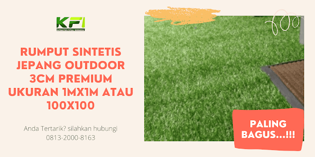 PALING BAGUS...!!! Rumput Sintetis Jepang Outdoor 3cm Premium Ukuran 1mx1m atau 100x100