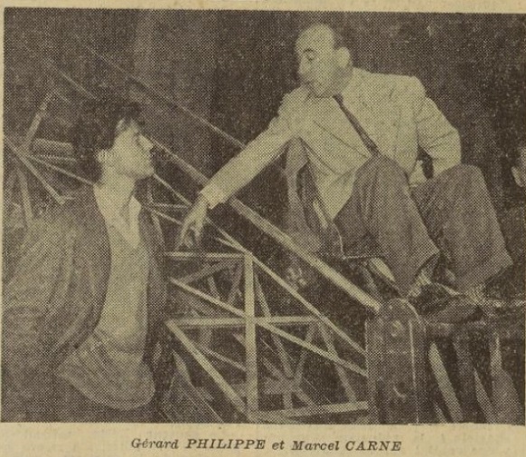 Marcel Carné et Gérard Philipe (Ce Soir,23 septembre 1950) photo Gallica