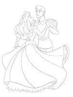 Princess and prince coloring page