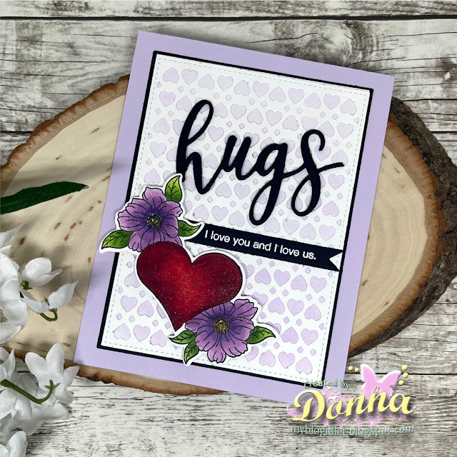 Gina K. Designs, Valentine Cards, die cutting, Sealed with a Kiss, Love Hearts, Stamp TV, COPIC coloring