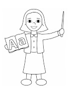 English teacher coloring Pages