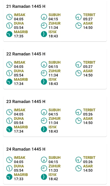 Jadwal Imsakiyah Ramadan 1445 H/2024 M Kabupaten Sampang Provinsi Jawa Timur