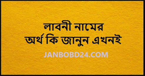 লাবনী নামের অর্থ কি