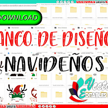 BANCO COMPLETO DE DISEÑOS NAVIDEÑOS MILES DE IDEAS  EDITABLES