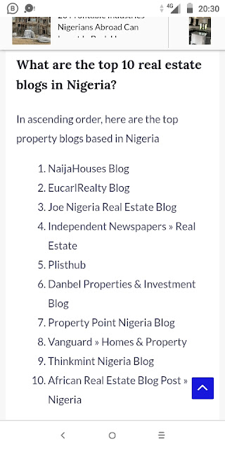 In different occasions and by different agencies, Joe Nigeria has been rated among the top real estate blogs in Nigeria.