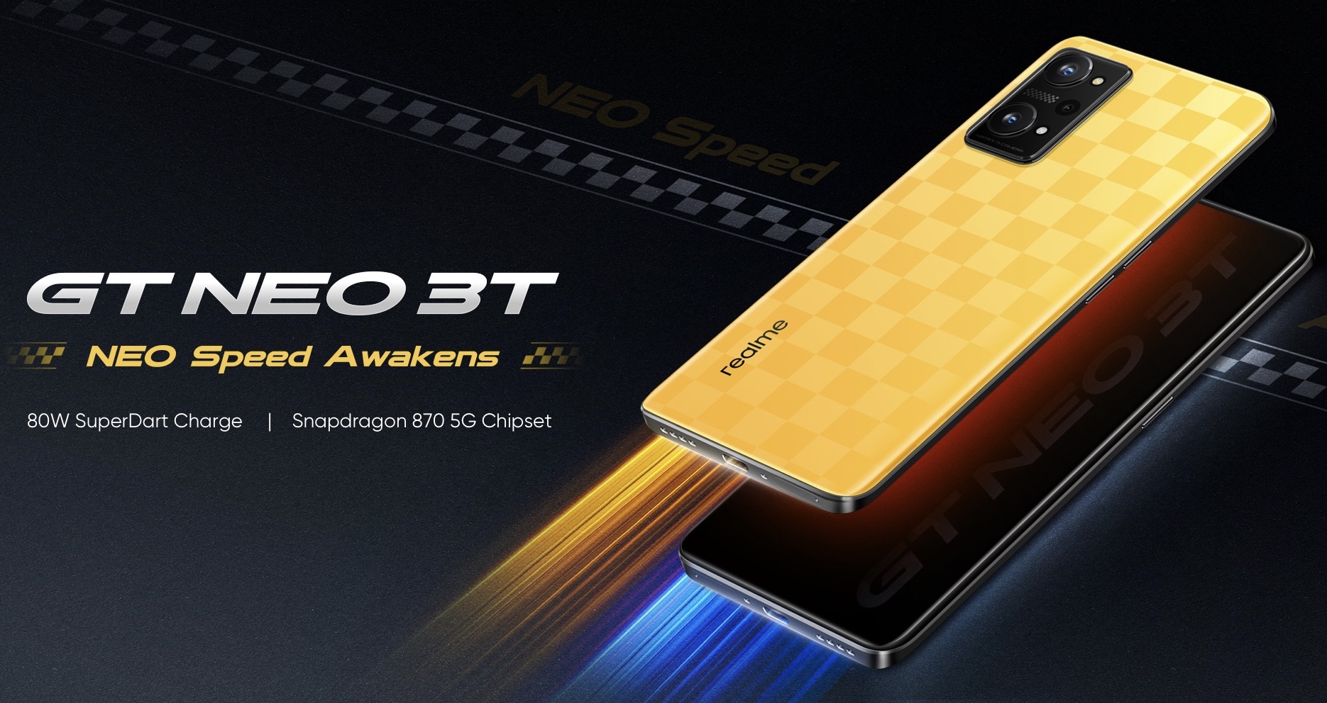 Harga dan Spesifikasi Realme GT Neo 3T Bertenaga Snapdragon 870 dan 80W SuperDart Charge