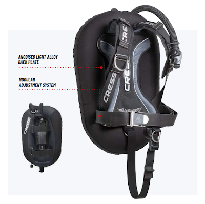 Cressi Aquawing dzsekett Aquawing BCD könnyűfém háttámlával és MAS hevederzettel