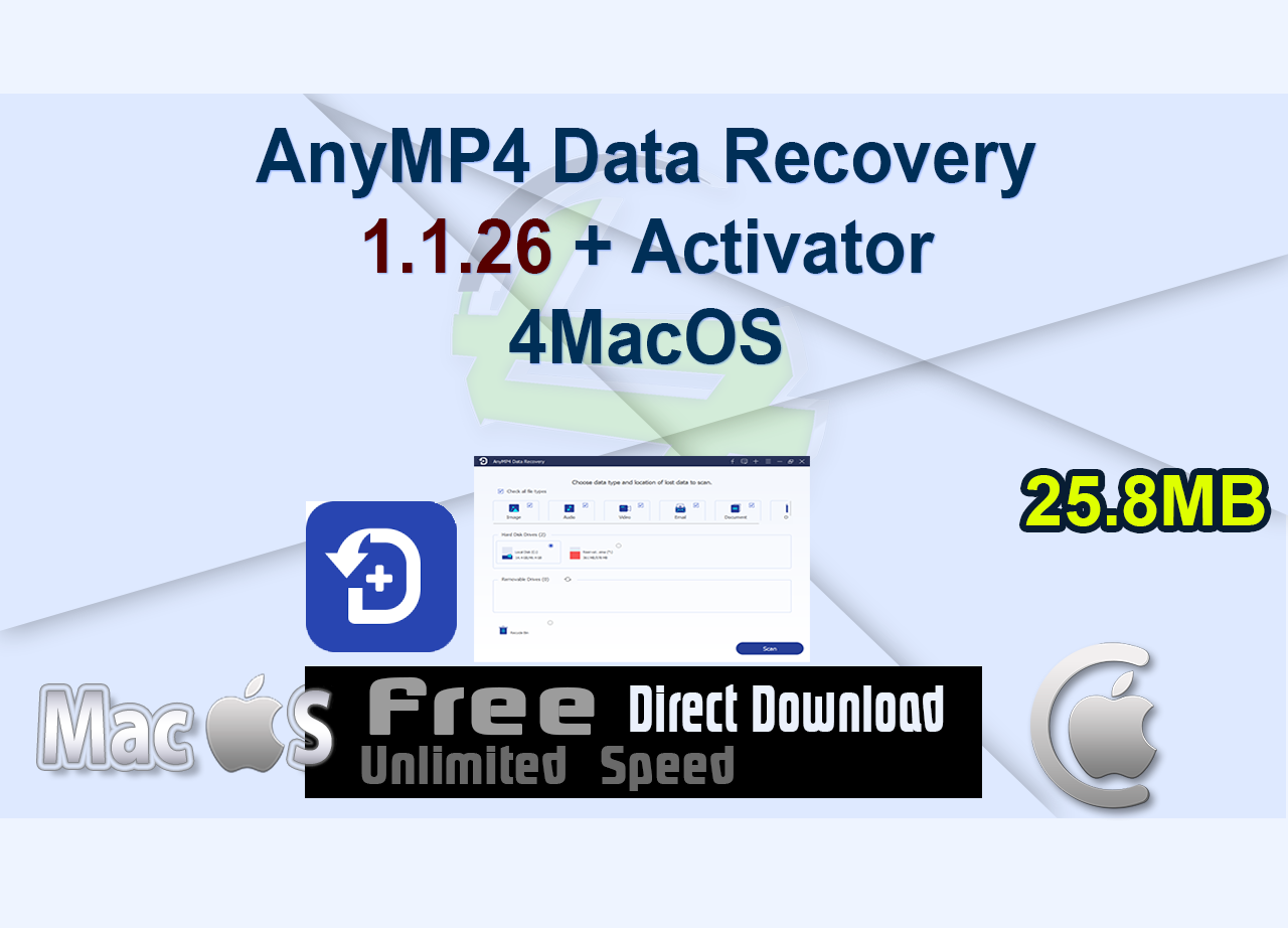 AnyMP4 Data Recovery 1.1.26 + Activator 4MacOS