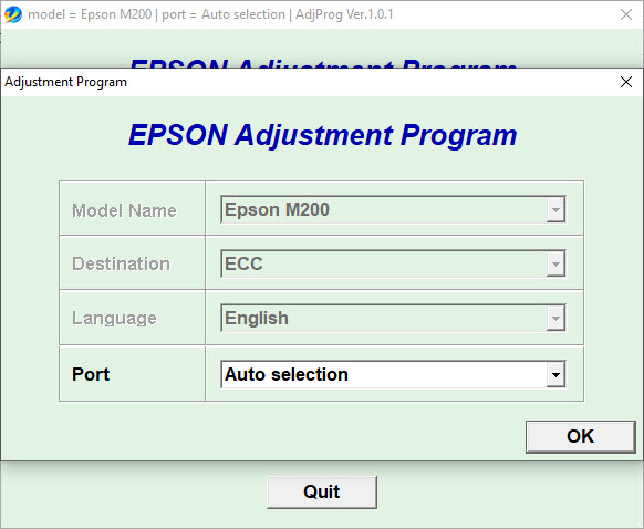 EPSON M200 M201 M205 Resetter Tool + Keygen Free Download