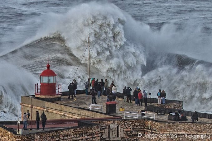 The Monster Waves at Nazare, Portugal   