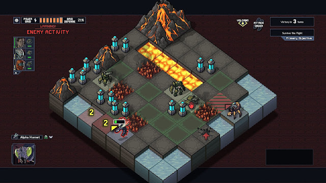 Screenshot of final battle in Into the Breach