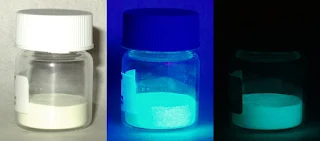 a compound containing europium fluoresce under uv light