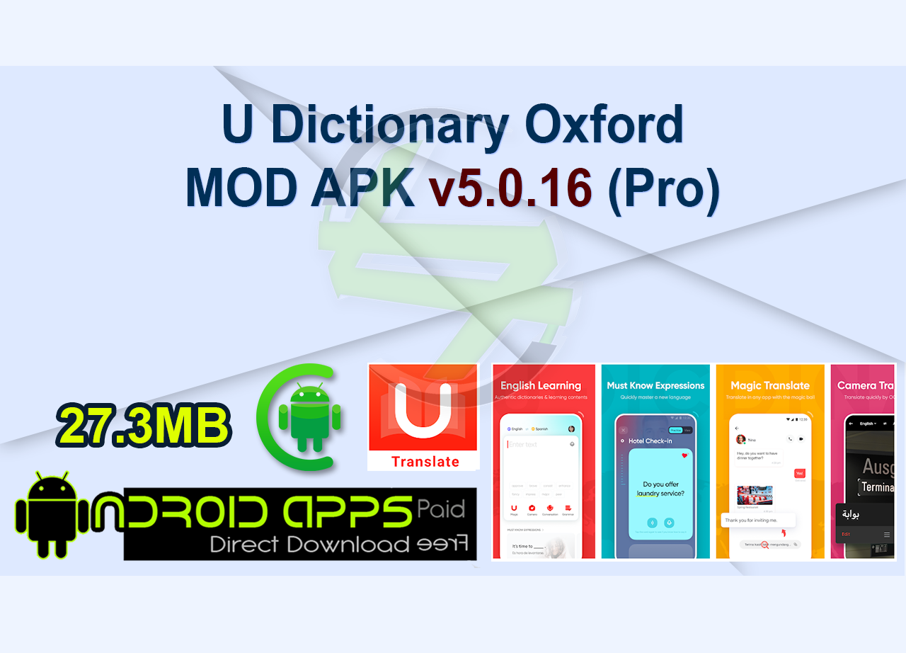 U Dictionary Oxford MOD APK v5.0.16 (Pro)