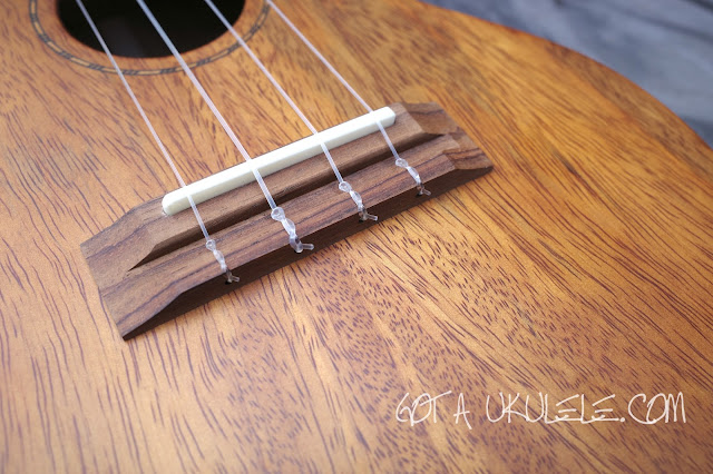 Pono MGC Concert Ukulele bridge