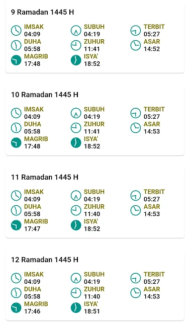 Jadwal Imsakiyah Ramadan 1445 H/2024 M Kota Batu Provinsi Jawa Timur