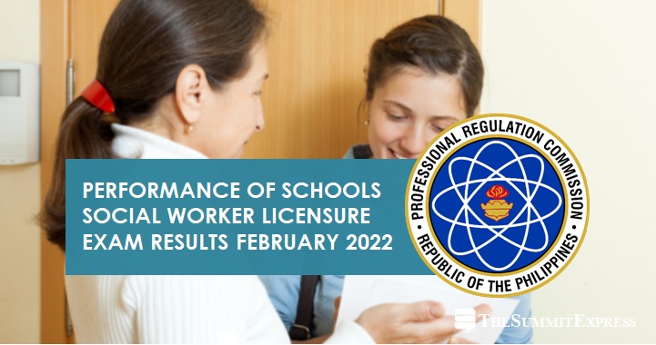 PERFORMANCE OF SCHOOLS: February 2022 Social Worker board exam results