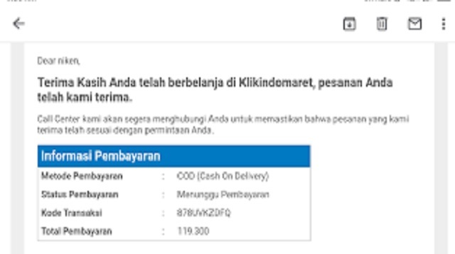 Cara Belanja KlikIndomaret Cod