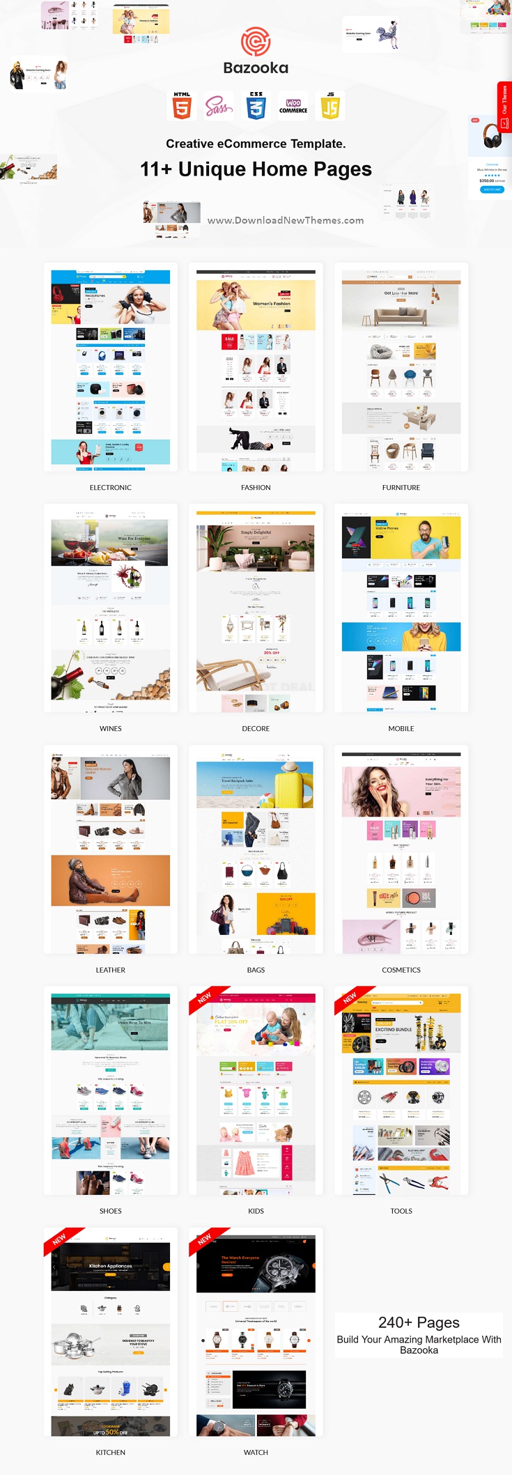 Bazooka Multipurpose eCommerce Shopping HTML Template