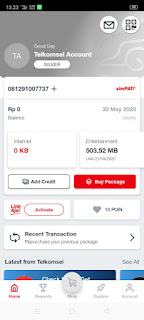 cek pulsa di aplikasi my telkomsel