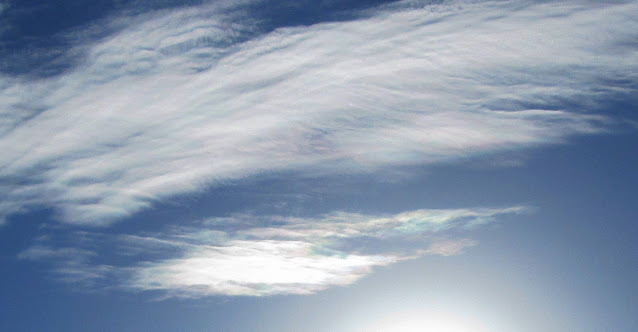 Iridescent clouds