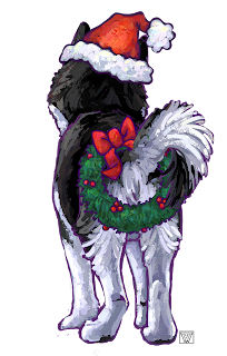 Animal Parade Festive Husky Back