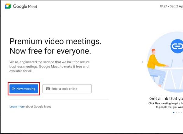 عقد اجتماع على Google Meet