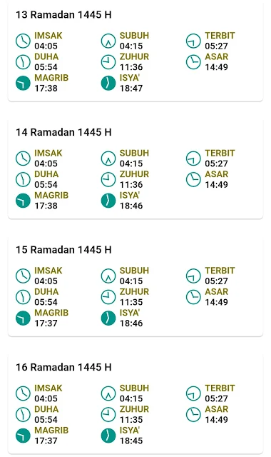 Jadwal Imsakiyah Ramadan 1445 H/2024 M Kabupaten Probolinggo Provinsi Jawa Timur