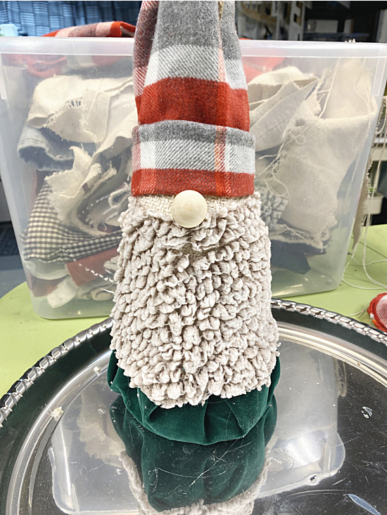 plaid scarf gnome hat