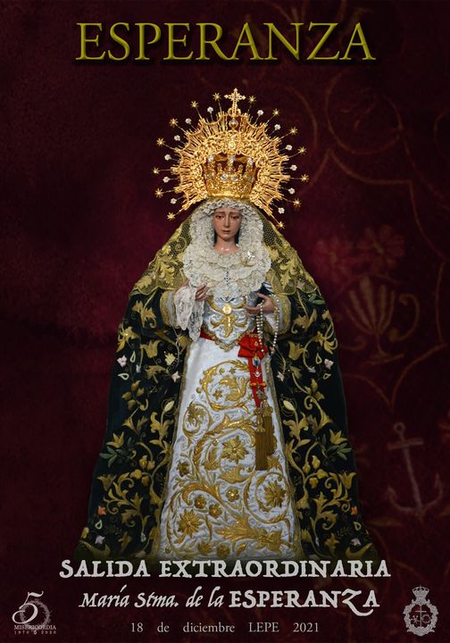 Horario e Itinerario Salida Extraordinaria Virgen de la Esperanza. Lepe 18 de Diciembre del 2021