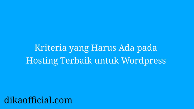 Hosting Terbaik untuk Wordpress