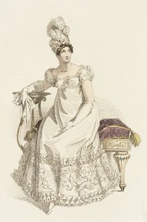 Fashion Plate, 'Evening Dress' for 'The Repository of Arts' Rudolph Ackermann (England, London, 1764-1834) England, London, February 1, 1819 Prints; engravings Hand-colored engraving on paper
