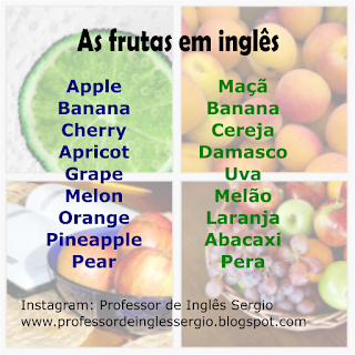 As frutas em inglês