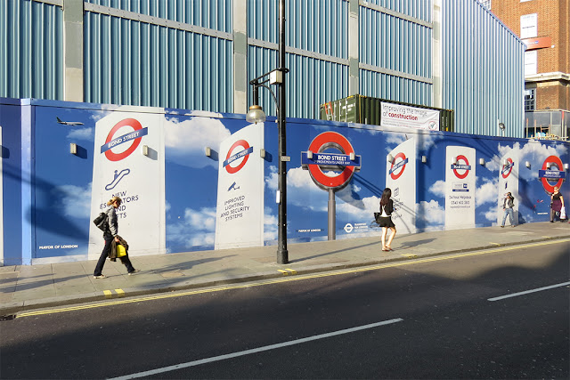 Improvements under way, Bond Street station, Oxford Street, London