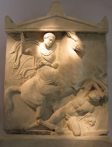 Grave relief of Dexileos, son of Lysanias, of Thorikos (ca. 390 BC).