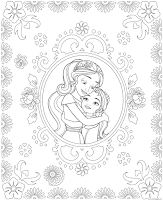 Princesses Elana and Isabel coloring page