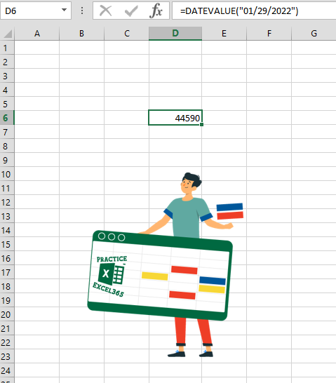 شرح صيغة الدالة DATEVALUE في برنامج مايكروسوفت Excel