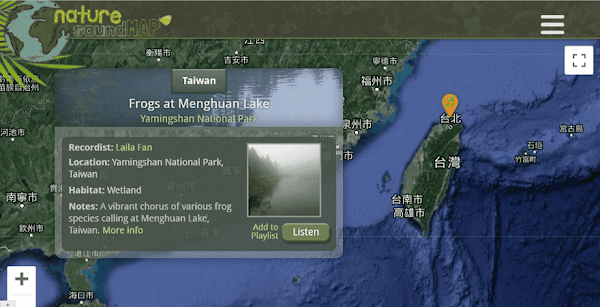 Nature Soundmap 自然聲音地圖