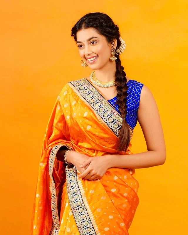 Digangana Suryavanshi Yellow Saree