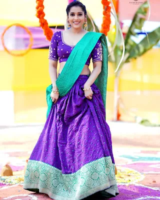 Rashmi gautam in lavender color lehenga cute photoshoot