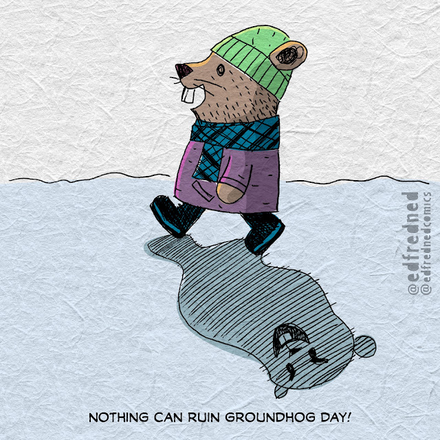 Nothing (but the shadow) can ruin Groundhog day!